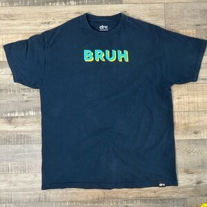 DRO Men's Navy Blue 'BRUH' Short Sleeve Tee